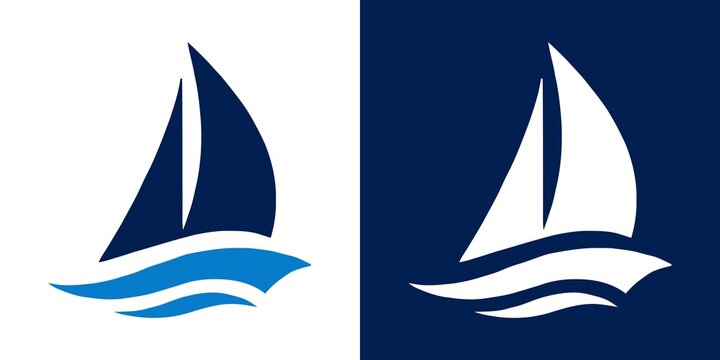 simple sailboat logo template
