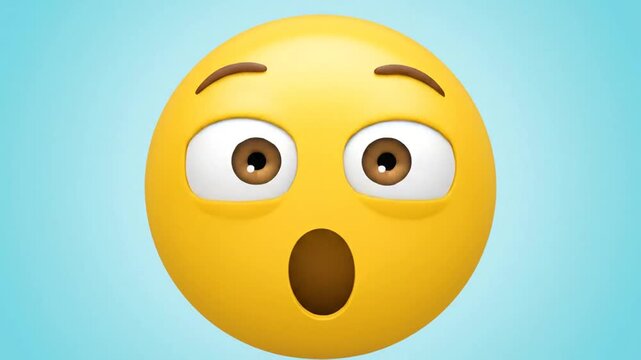 Animated 3d yellow emoji faces with different emotions