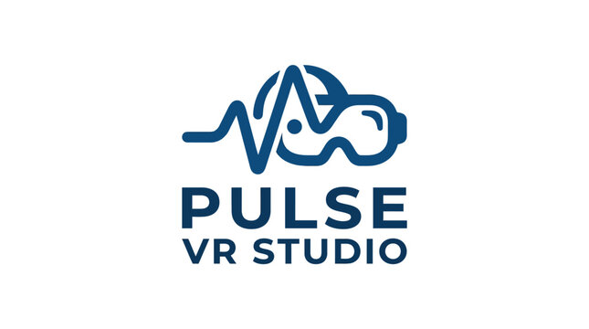 Pulse VR studio logo with virtual reality headset icon.