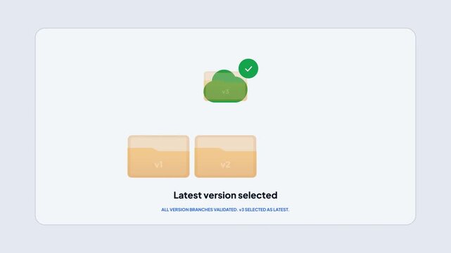 Version Control Sequence Animation for Successful Latest Build Upload to Cloud Storage