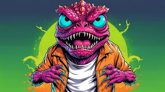 Monster Wearing Yellow Jacket