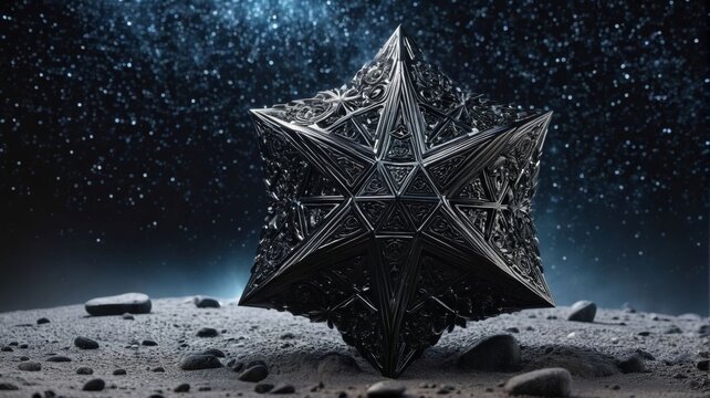 Star Illuminating the Moons Surface