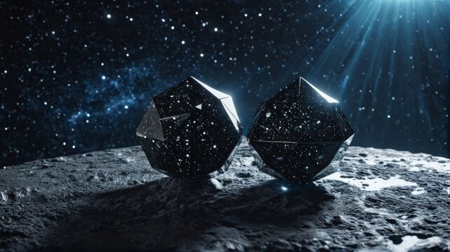 Two Diamonds Found on the Moons Surface