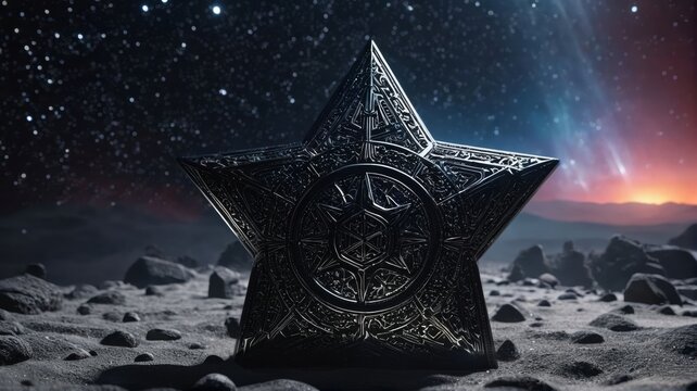 Star Amidst Rocky Field