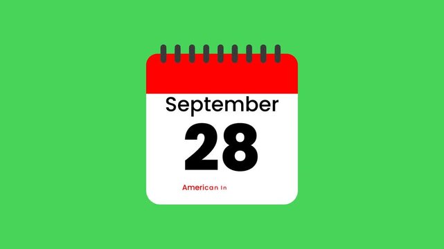 Animated Calendar Highlights September 28th for American Indian Day Event