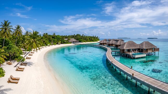 Luxury beach resort vacation in bora bora french polynesia travel destination paradise island getaway dream