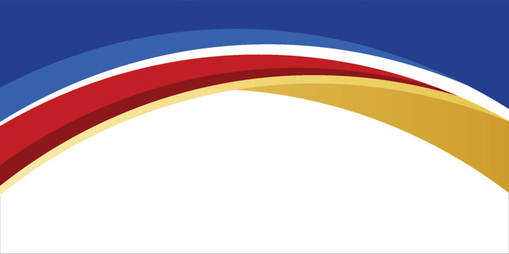 Blue red and gold abstract corporate wave background template eps 10 ilustration