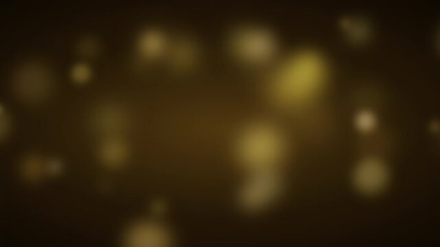 Drifting Gold Bokeh Particles with Film Grain