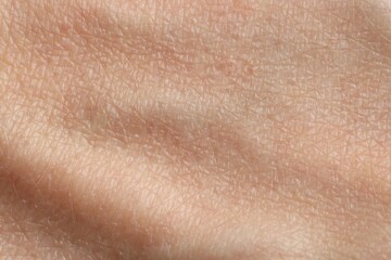 Fototapeta premium Texture of normal skin as background, closeup