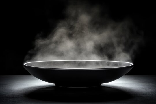Steam Swirling on Dark Background 85mm Lens Mood Gigapixel