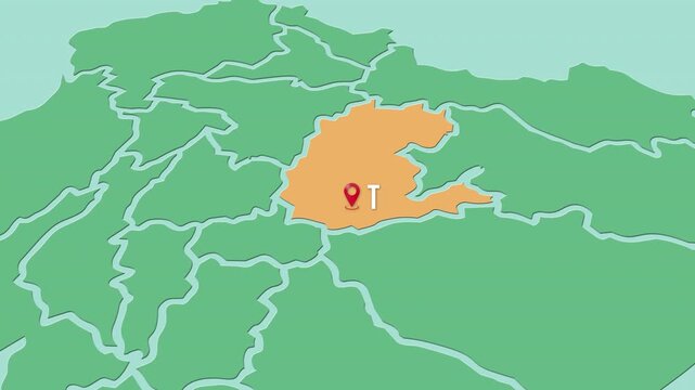 Mapa de Ecuador con divisi&oacute;n pol&iacute;tica resaltando la provincia Napo con su capital Tena