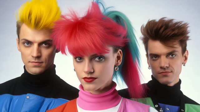 1980s new wave band portrait