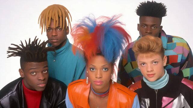 1980s new wave band portrait