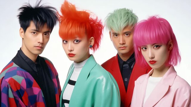 1980s new wave band portrait