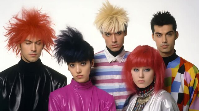 1980s new wave band portrait