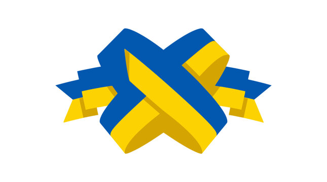 Elegant Blue and Yellow Background with Gold Accents for National Celebration and Independence