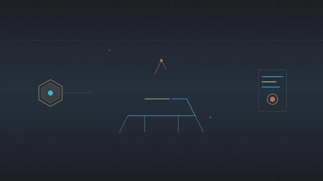 moon landing schematic architecture geometric