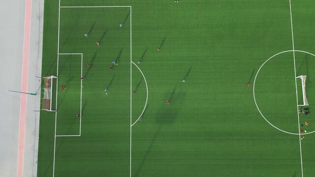 campo da calcio visto dall'alto
