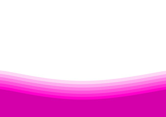 Obraz premium Simple Abstract Pink Curved Wave Frame for Bottom Border Isolated on Transparent Background