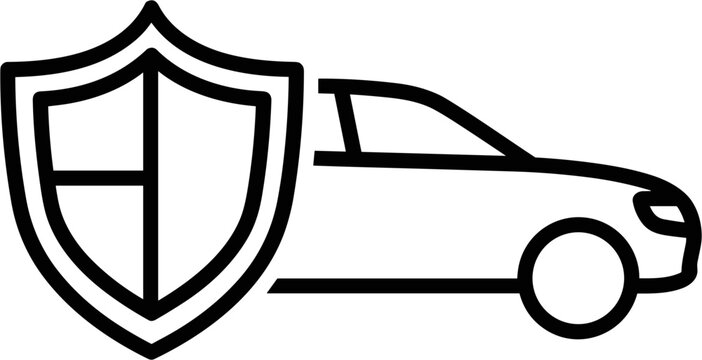 Car Protection Shield Icon