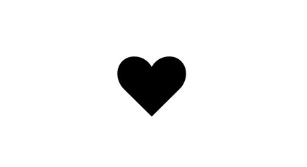 Fototapeta premium Black heart symbol icon shape.