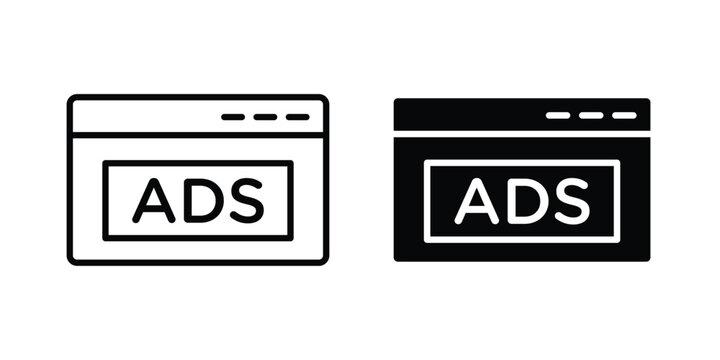 Ad icon line graphics series. EPS10
