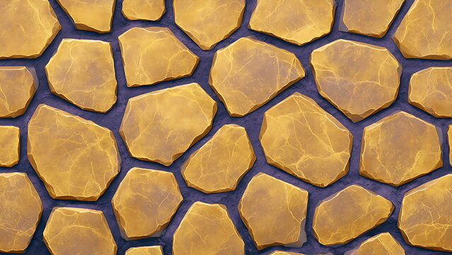 Seamless gold Mosaic Stone Tile Texture Background
