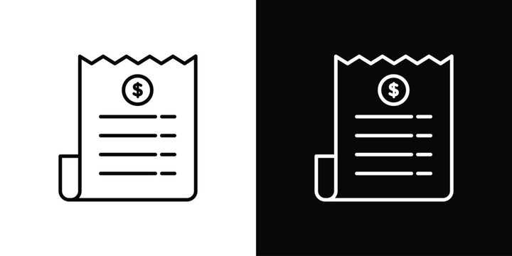 Receipt icon vector logos kit. EPS10