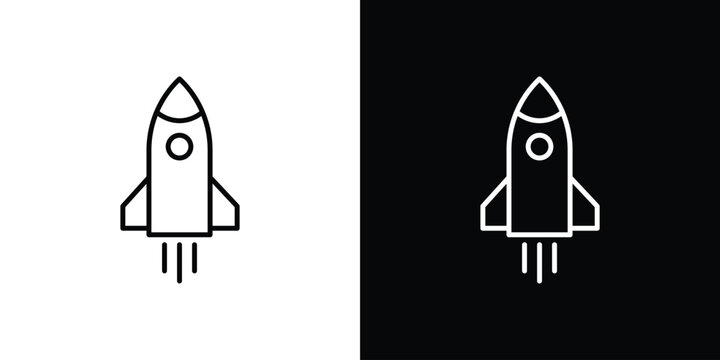 Rocket icon vector logos kit. EPS10