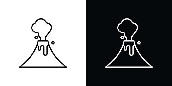 Volcano icon vector logos kit. EPS10