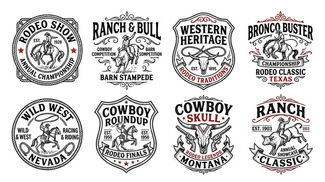 Vintage Rodeo Western Emblem Collection