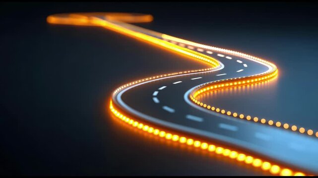 Ultra Realistic Longevity Escape Velocity Roadmap Seamless Loop Featuring Illuminated Strategic Innovation Pathway for Enterprise Biotechnology Future Medicine Background Video.