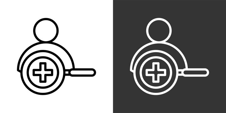 Actuary Black And White Icon Set Collection Pack Vector Illustration