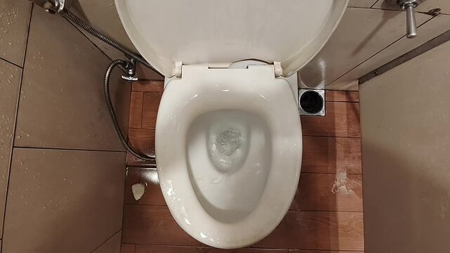 toilet in a public toilet