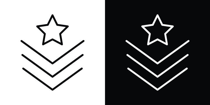 Military rank badge icon