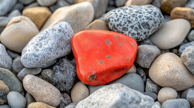 Close-up of Raw Unpolished Red Jasper Stone Texture