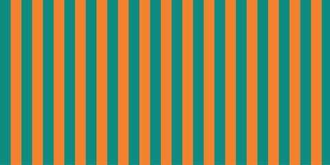 A vibrant geometric pattern of alternating vertical stripes in teal and orange creates a visually striking and bold abstract design. © Artova LaLa
