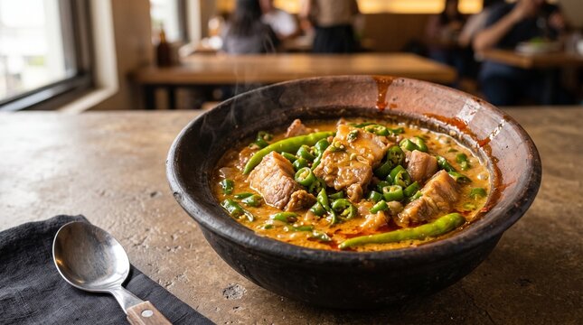 Spicy Philippine Bicol Express Pork Stew
