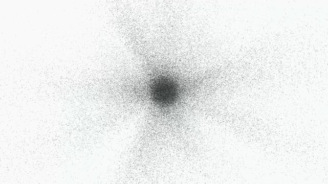 Procedural art showcasing hydrogen atom electron cloud probability distribution in quantum mechanics, suitable for physics textbooks, educational websites, and science presentations.