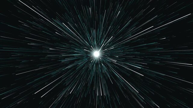 Procedural art hyperspace speed light travel streaks in star jump effect for interstellar motion blur. Perfect for futuristic scifi designs or backgrounds.