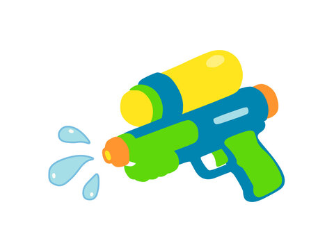 かわいい水鉄砲のイラスト