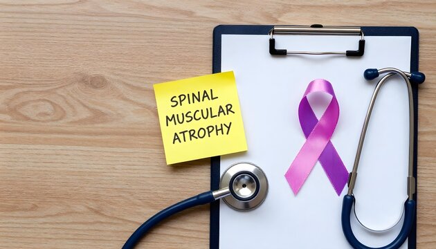 Graphic explaining spinal muscular atrophy, a rare neuromuscular disease that weakens muscles in the arms and legs