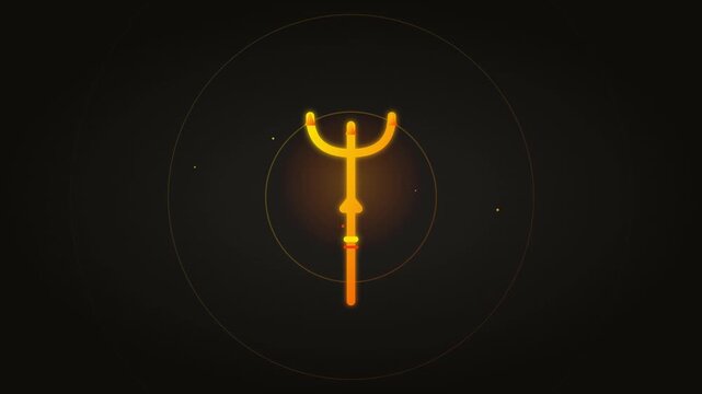 Divine Trident Shakti Power Abstract Motion Graphic Background