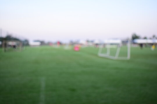 abstract blur green grass in springtime, compettition season