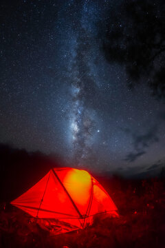 Milky Way. Night sky with stars