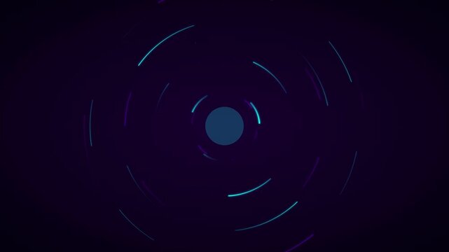 dynamic electric blue rotating vector line motion