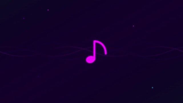 dynamic music note audio sound wave animation