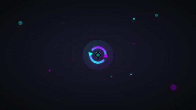 dynamic orbital system sync icon motion graphic