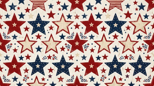 American pattern featuring rustic weathered stars and patriotic fabric american patriotic seamless tradition heritage