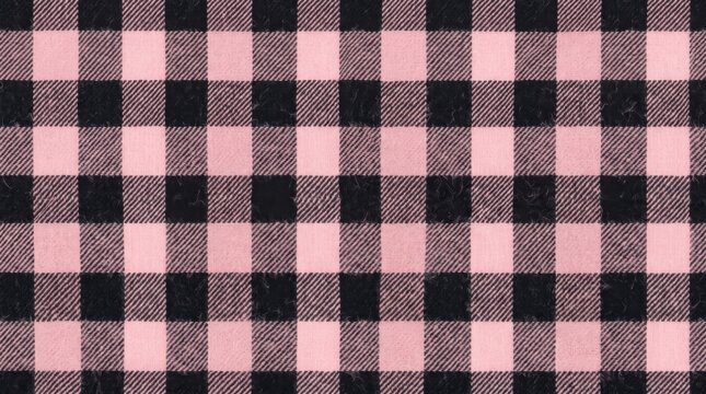 American pattern of classic pink and black checkered fabric with american checkered seamless background traditional